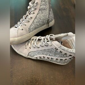 Women's Glitter High-Top Sneakers